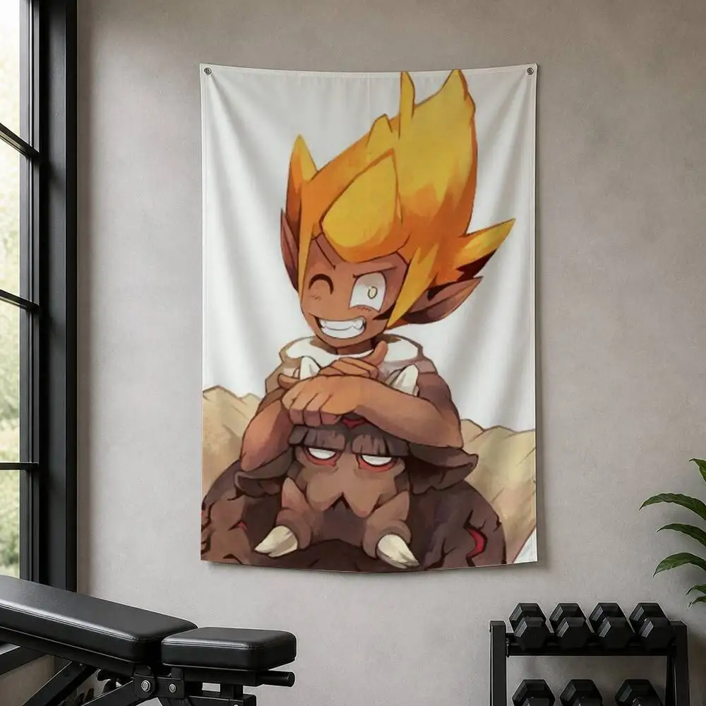 Amalia Percedal Wakfu Yugo Decorative Hanging Flag with Grommets for Garage Bedroom Dorm Wall Decor