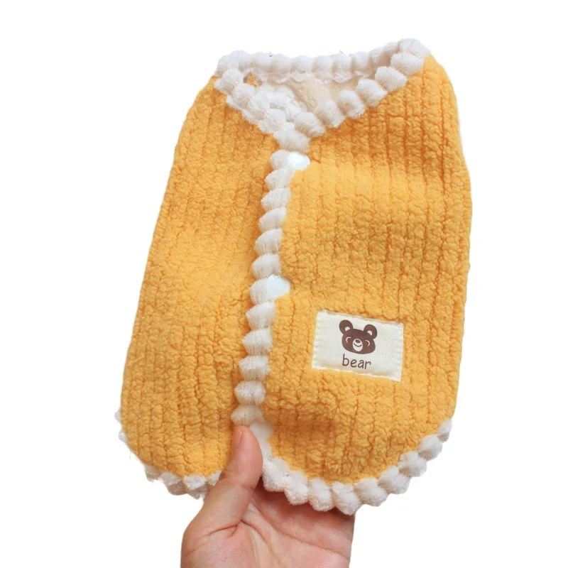 Coral Fleece Pet Vest for Dogs Cats Teddy Bichon Winter Warm Puppy Clothes