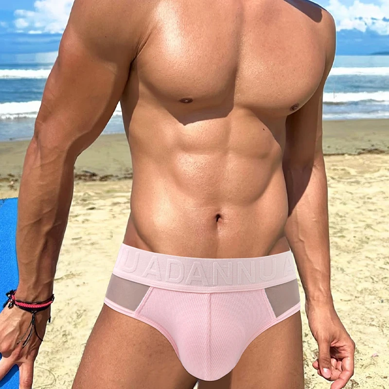 

sexy men's briefs summer ultra-thin ice full transparent underwear embossed waist movement track-free shorts Unique Underwear CoupleSurprise Moisture-Wicking Snug Briefs