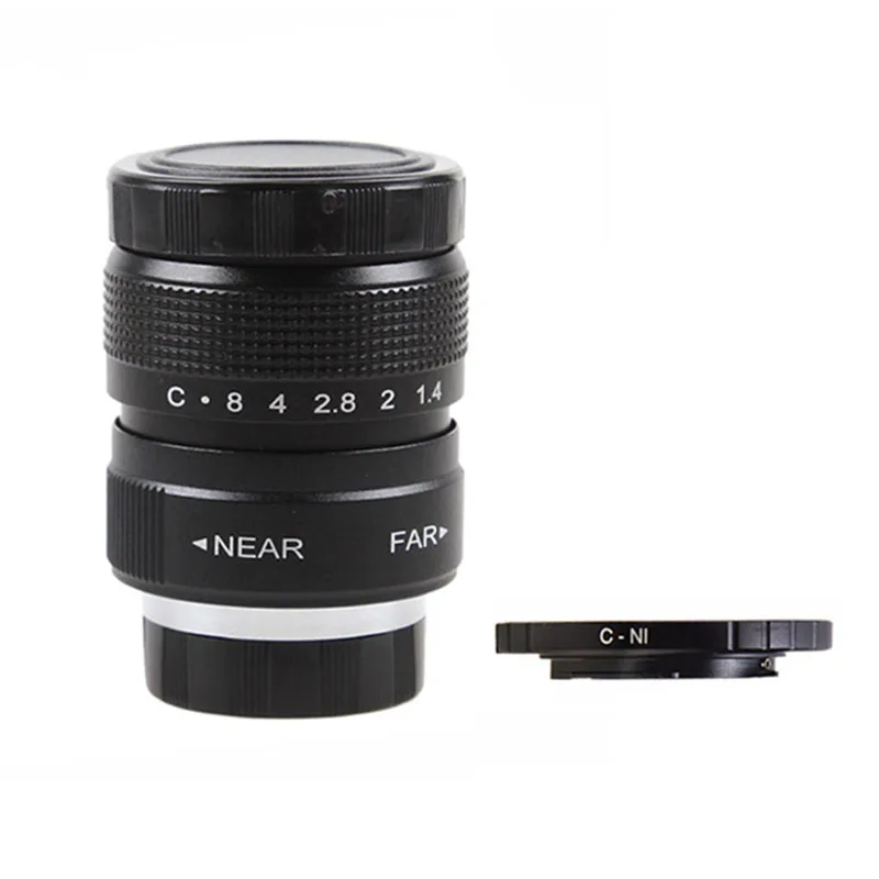 Fujian 25mm F1.4 CCTV TV lens + C-N1 Mount Ring for Nikon 1 J5 S2 J4 V3 AW1 S1 J3 V2 J2 J1 V1