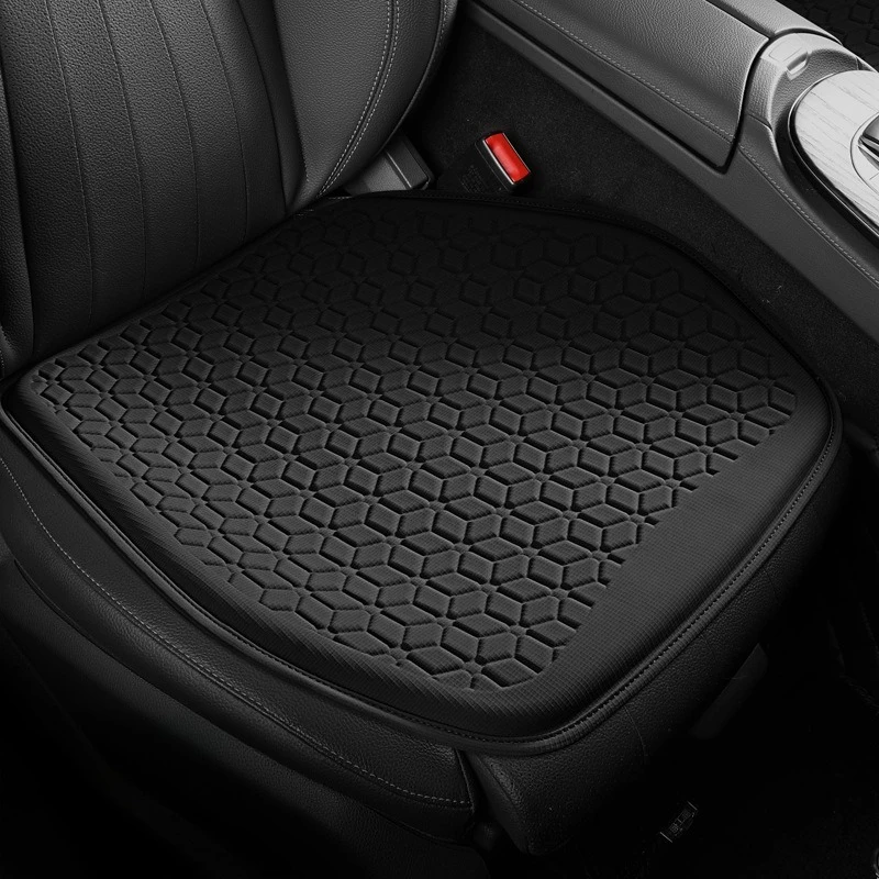 Black Universal Cooling Gel Seat Cushion - TPR Breathable Honeycomb Pad for Car & Office Chair