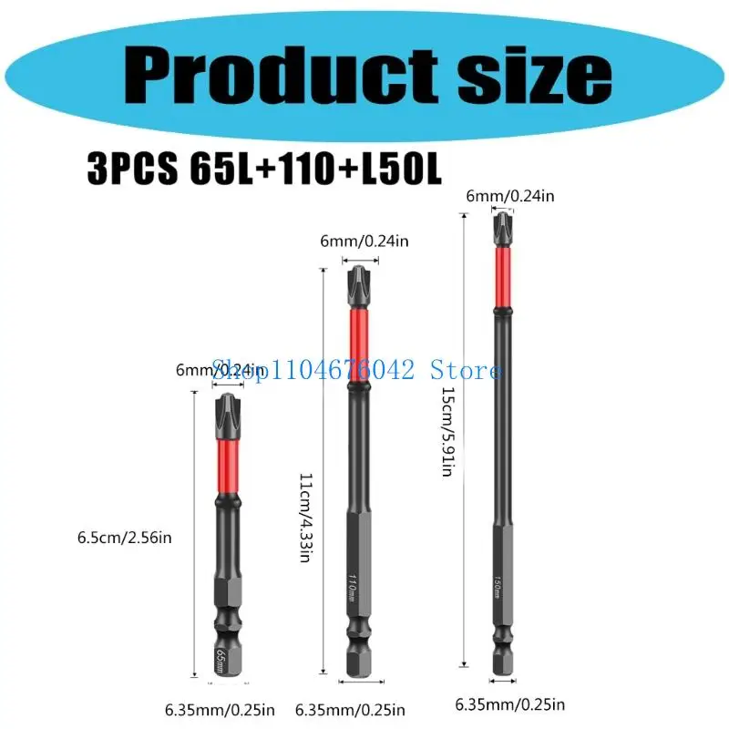 5asd Screwdriver Bit Crossing Head Screwdriver Bit 65mm/110mm/150mm