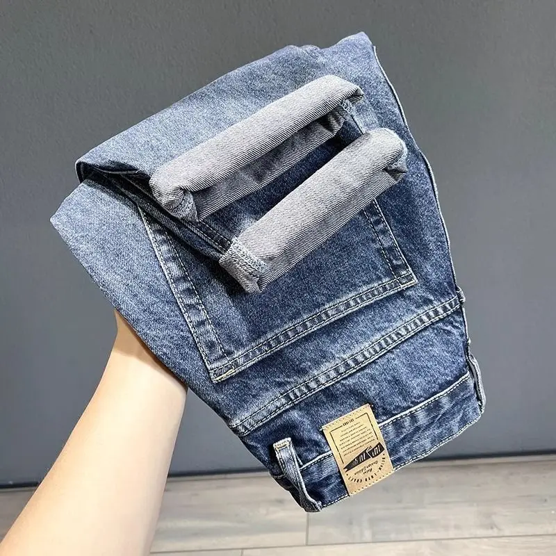 Retro Washed Men's Jeans Loose Large Size Spring Summer New Style Carrot Cone Dad Nine Points Harem Pants Youth Trend Wear Re...