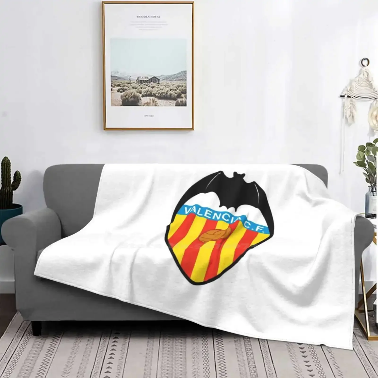 Cf Valencia New Selling Custom Print Flannel Soft Blanket Logo