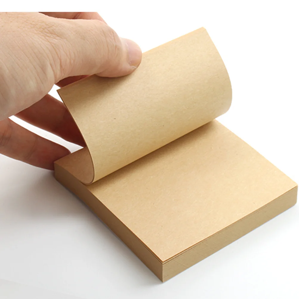 7Pcs Eco-Friendly Kraft Paper Premium Cowhide Material Horizontal Line Office Message Note for School Office