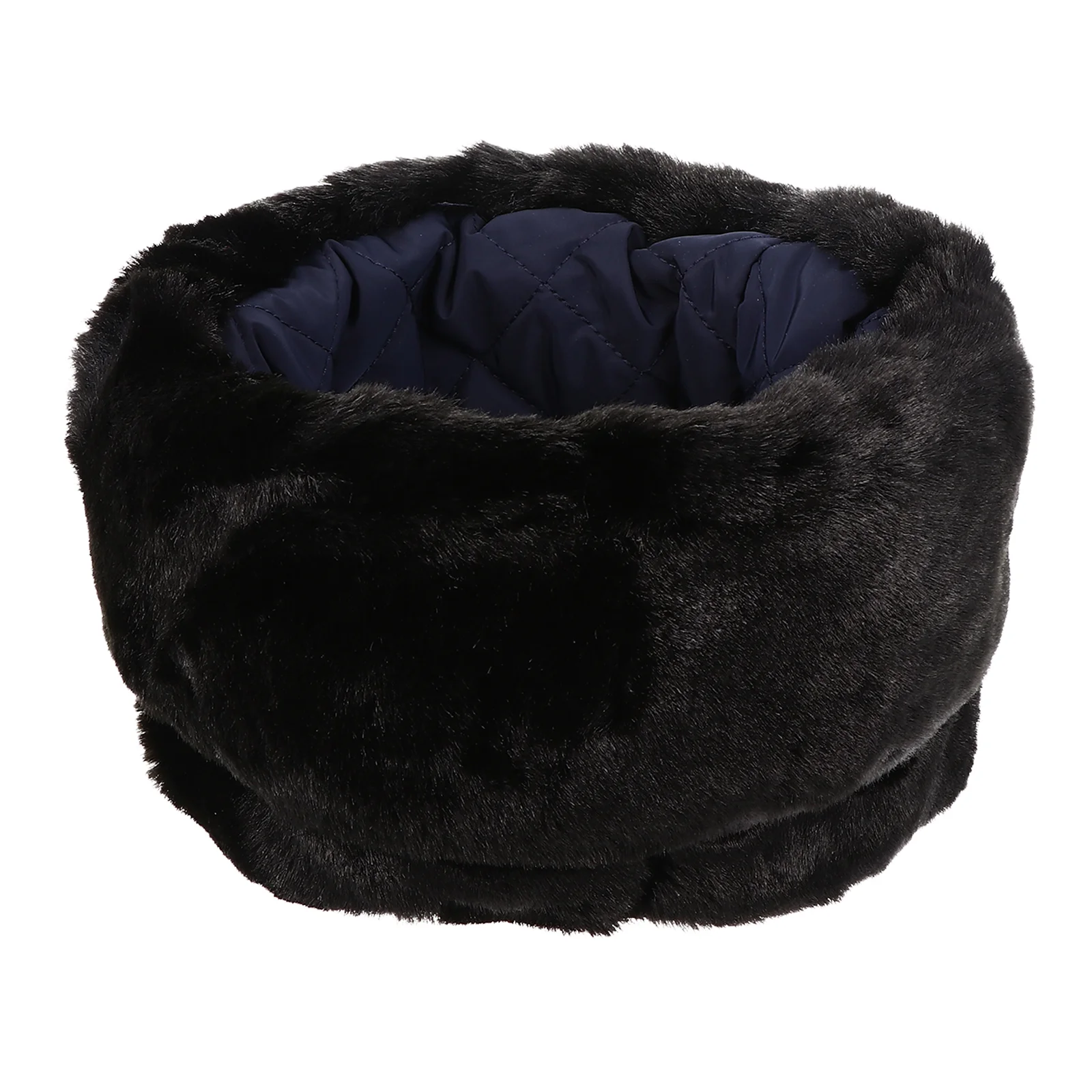 

Elderly Cotton Hat Faux Fur Fashionable Blank Black Winter Headwear Cap Middle Aged