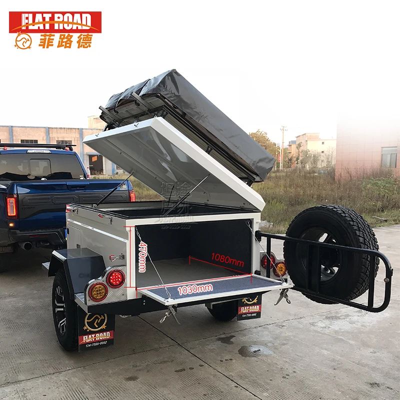 مقطورة صغيرة للطرق الوعرة، معسكر خارجي، مقطورة تخييم، مقطورة مقطورة مع تعليق مستقل في حدود 700 كجم