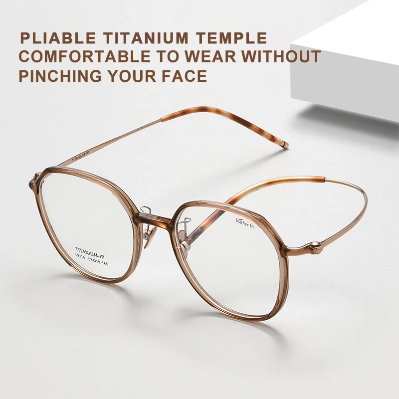 KANSEPT 여성용 초경량 컴포트 타원형 소형 프레임, 블루 라이트 차단, 맞춤형 처방 독서 유리, L9116, 7.1g