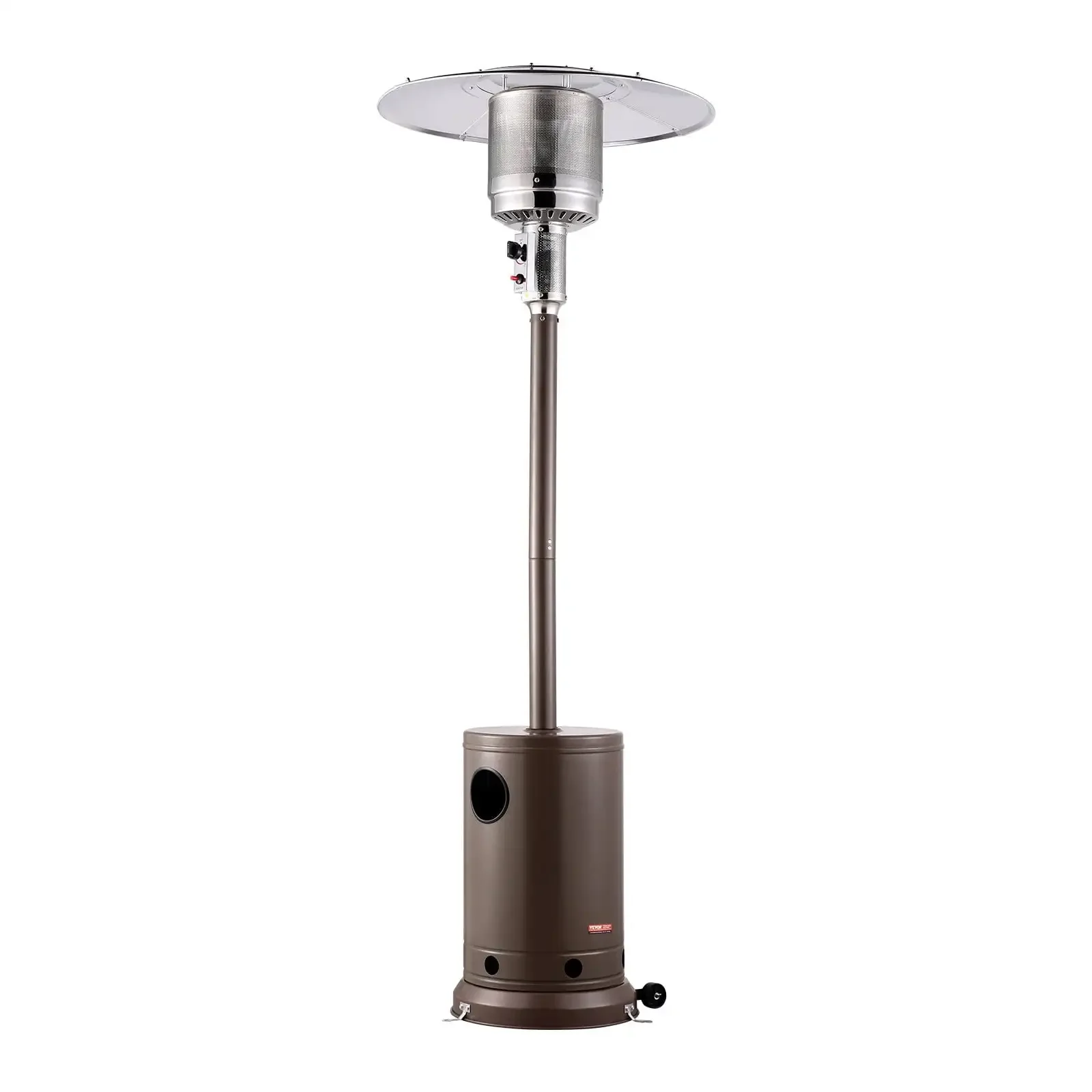

Propane Patio Heater 50000BTU Tall Hammered w/Round Table Outdoor Bronze
