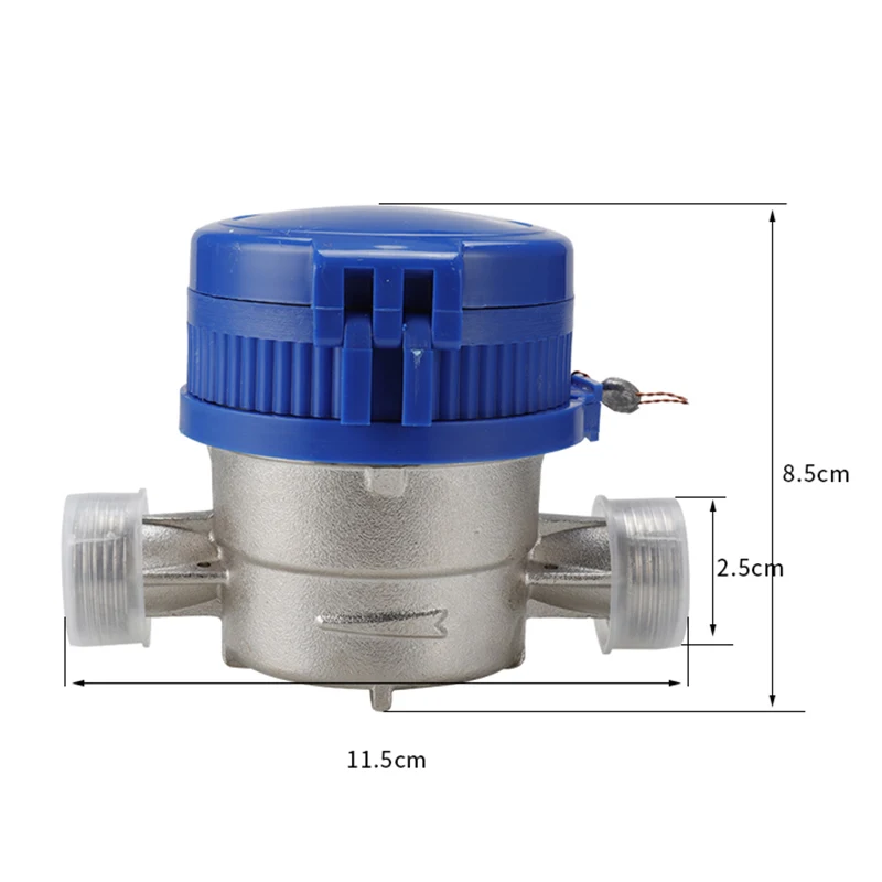 Smart Water Flow Meter Anti-rust Copper Joints Digital Dispaly Pricise Mechanical Rotary Wing Home Cold Water Counter Flowmetre