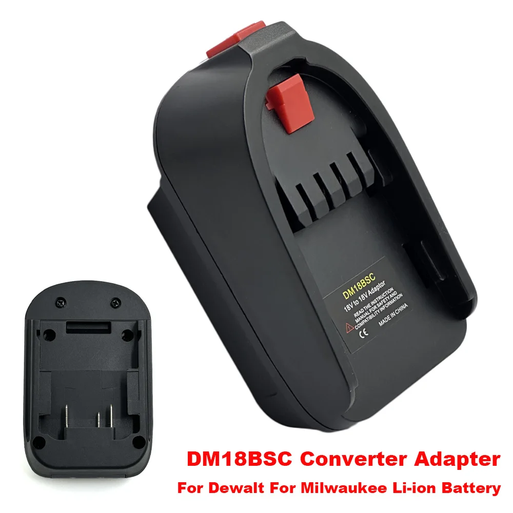 NEUER DM18BSC-Adapter-Konverter für Dewalt&Milwaukee Li-Ionen-Akku auf Heim-Lithium-Elektrowerkzeug. Ersetzen Sie alle 18 V 20 V