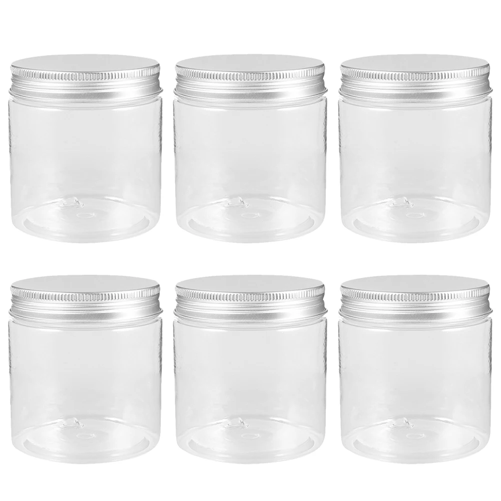 6Pcs Aluminum Lid Mason Jars Food Storage Glass Container Yogurt Canning Portable Lids Mini Baby Containers Travel Bottle Pot