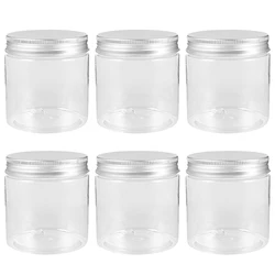 Pedreiro Frascos com Tampa De Alumínio, Recipiente De Vidro, Tampas Portáteis, Mini Baby Containers, Viagem Garrafa Pot, Fit para Armazenamento De Alimentos, Iogurte Canning, 6PCs