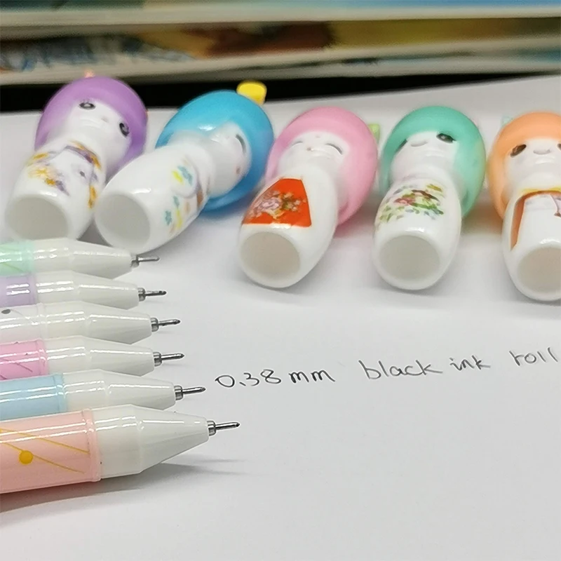 Imagem -02 - Boneca Japonesa Bonito Gel Pen Assinatura Escola Estudante Papelaria 30 Pcs