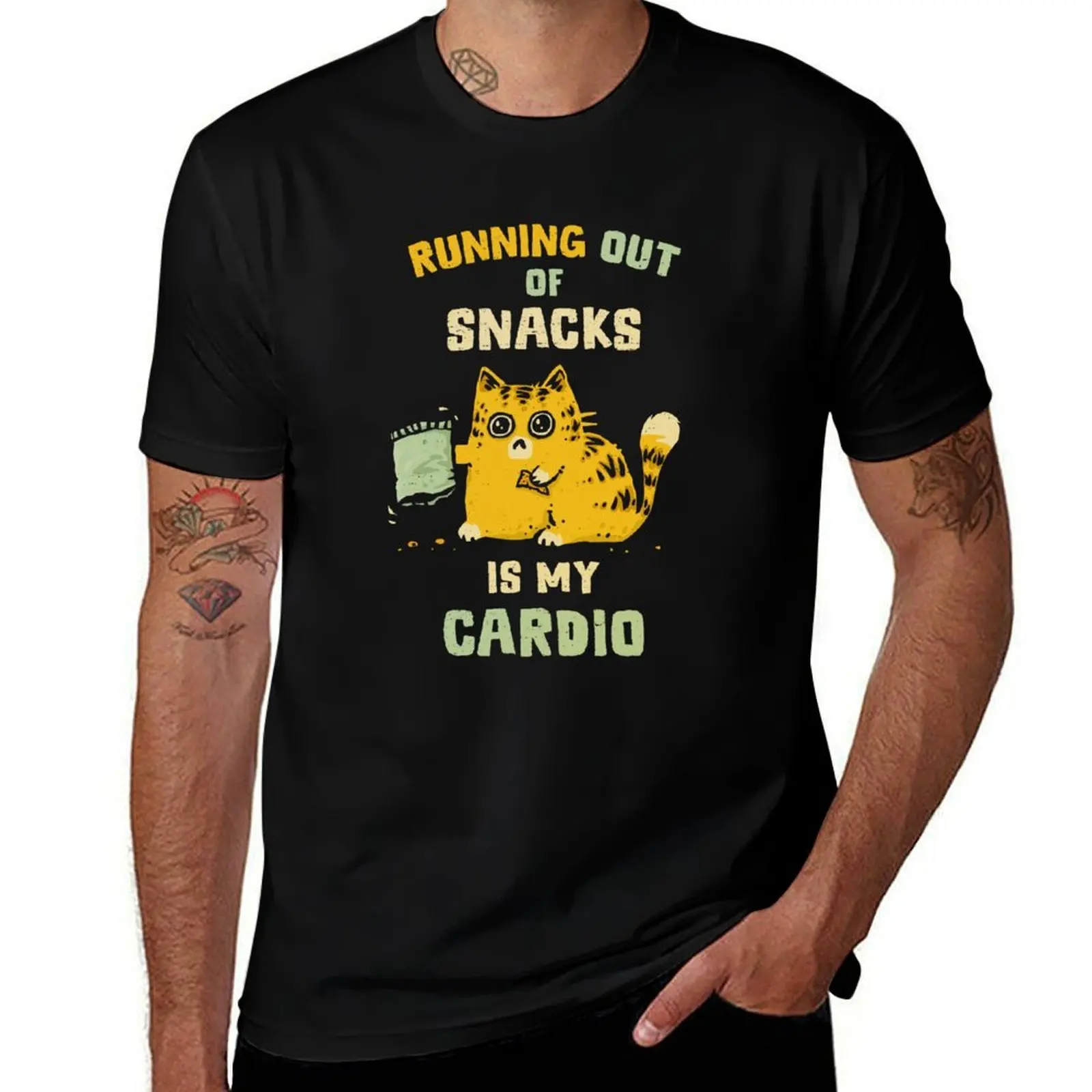 

Running Out Of Snacks Is My Cardio T-Shirt shirts graphic Clothing mens fashion