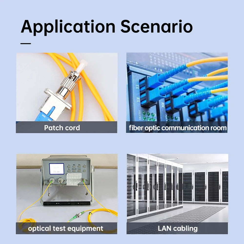 Natalink ST/UPC Male to SC/UPC Female Simplex Hybrid Optical Fiber Connector Fiber Flange Single Mode Adapter for FTTH Coupler