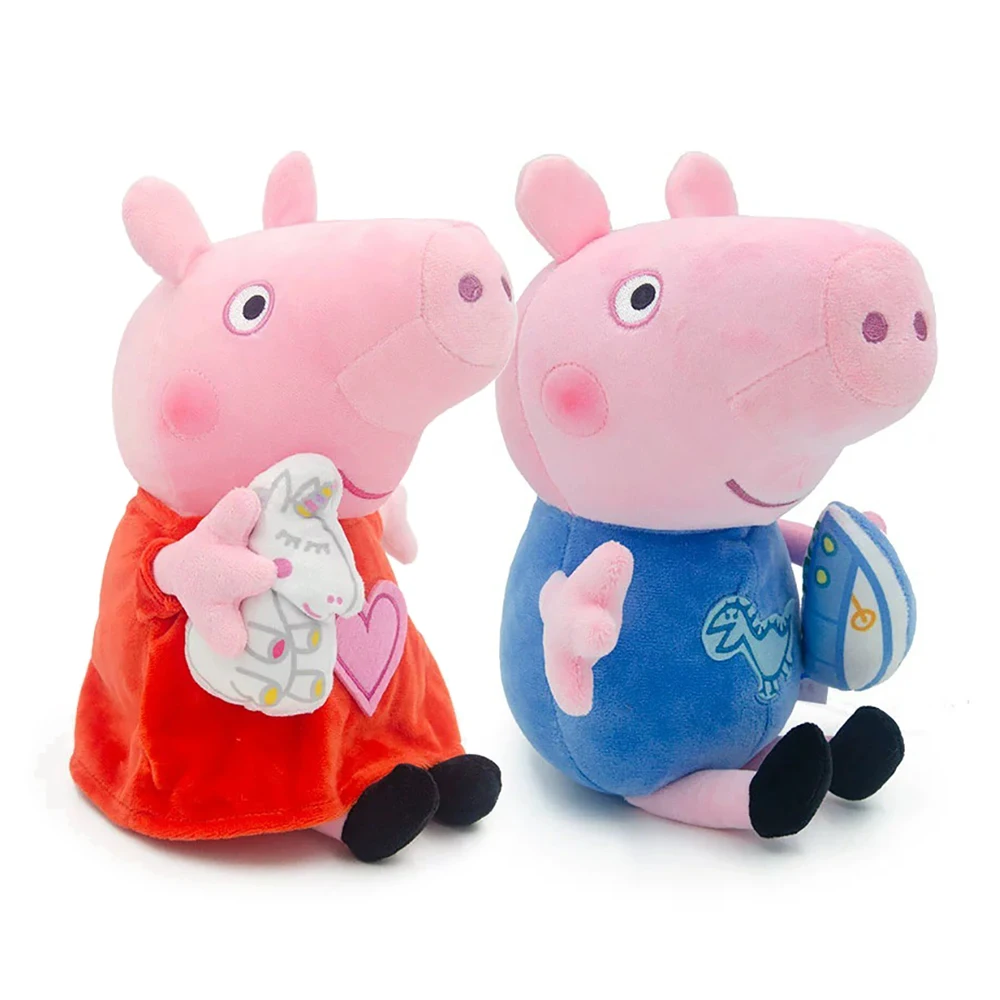 30 CM Peppa Pig Plush Stuffed Doll Pig Father Mother Model Children's Toys Cartoon Anime Figure George Child Christmas Gifts To