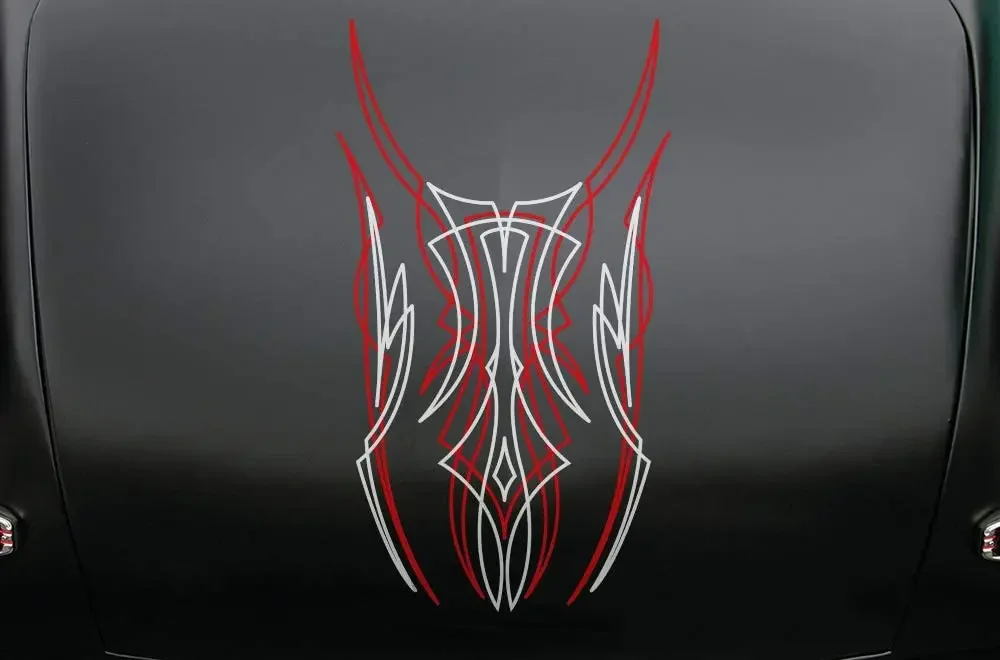 

Factory Crafts Universal Pinstripe Set 3 Graphics Kit 3M Vinyl Decal Wrap - Red & White