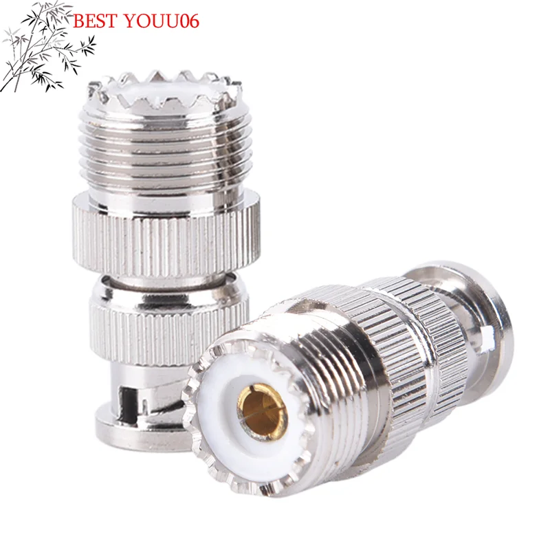 (YOUU06)1pc BNC Male Plug To UHF SO239 PL-259 Female Jack RF Coaxial Adapter Cable Connector