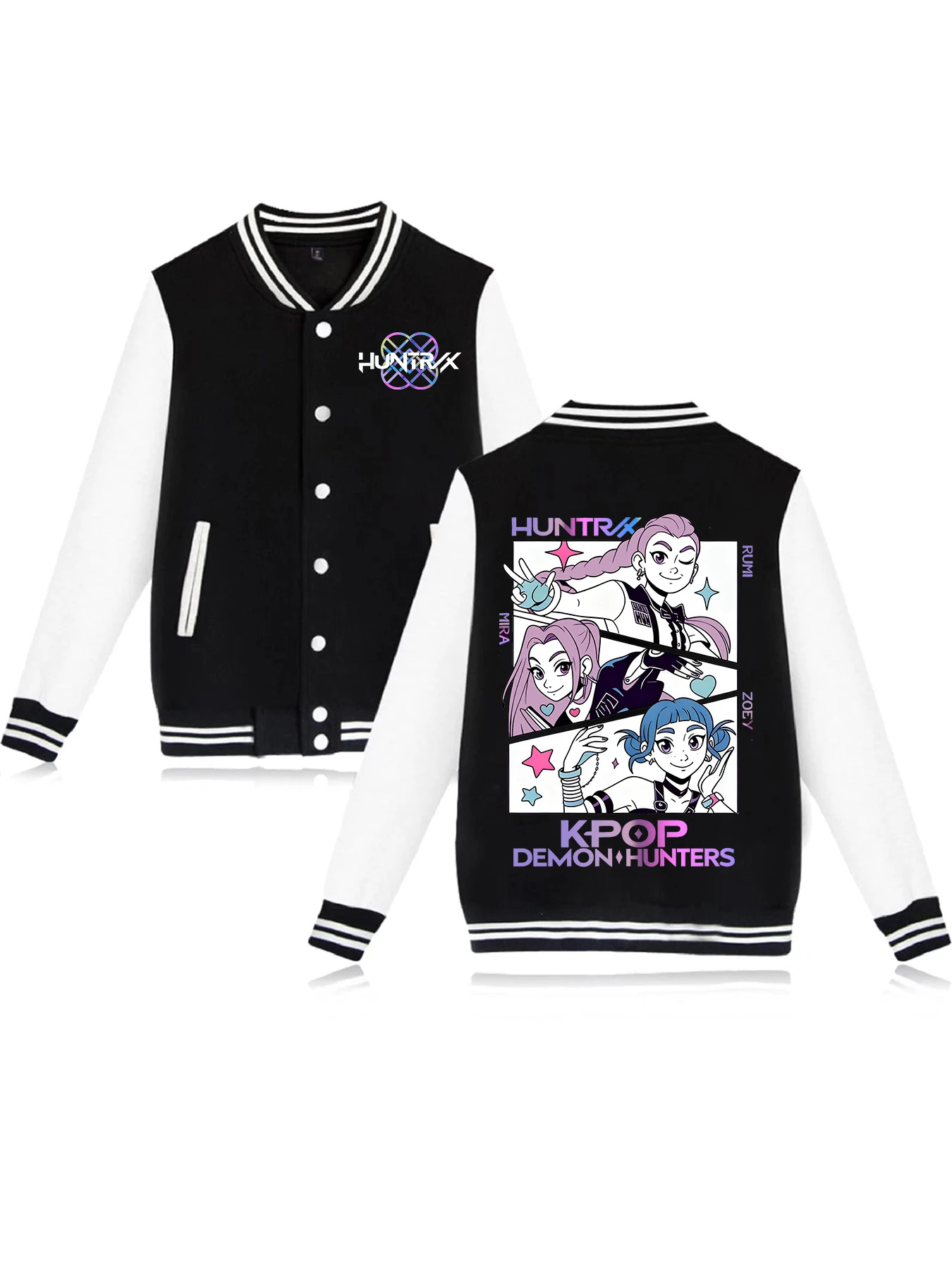 سترة بيسبول مطبوعة من Kpop Demon Hunters هدية مضحكة Y2k للأصدقاء