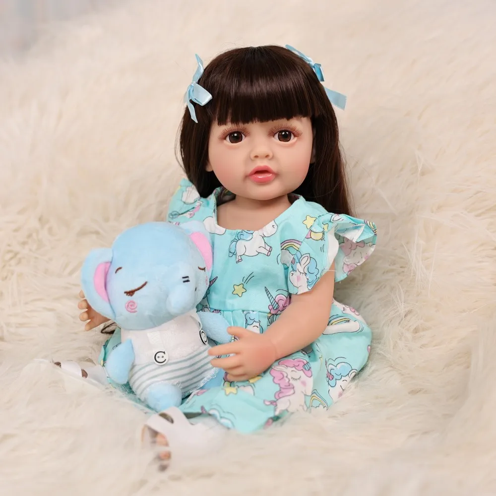 

Cloveray 20 inch Classic Full Body Vinyl Realistic Reborn Baby Doll Super Cute Vinyl Doll Handmade Toy Kid Birthday Xmas Gift