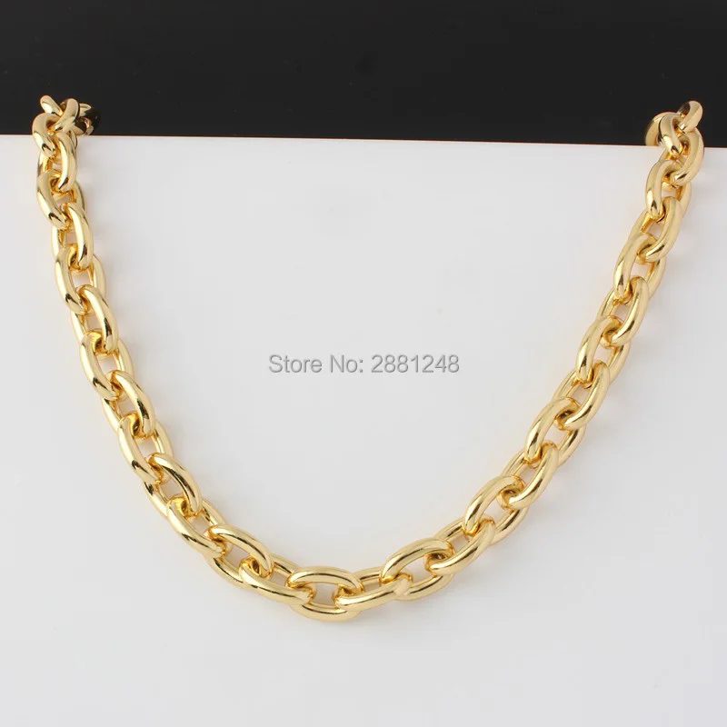 O  circle 11mm K gold Roller metal fashion chain  for hand bags Shoulder strap Shoulder bags long strap replace Diagonal package