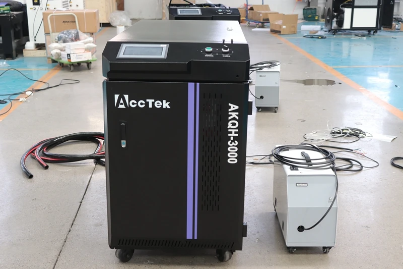 AccTek handheld fiber laser welding cleaning cutting 3 in 1 laser machine with factory price