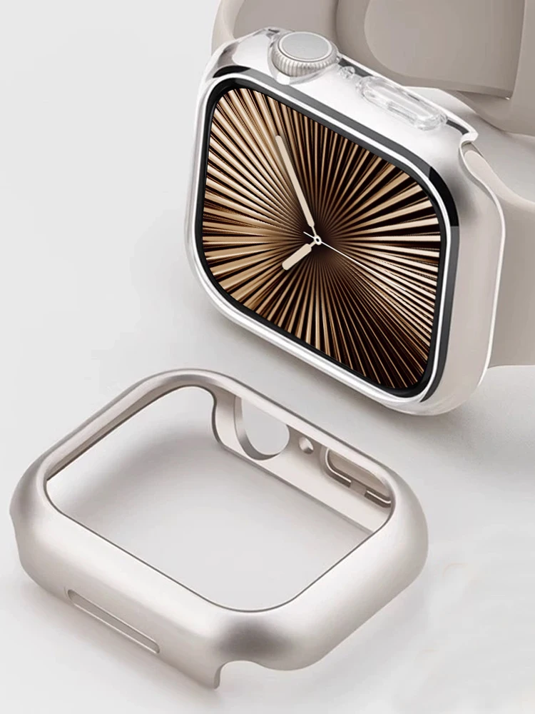 Housse pour Apple Watch, 46mm 42mm 41mm 45mm 44mm 40mm, bandes creuses, protecteur d'écran PC, pare-chocs iWatch série 10 9 7 8 6 se 5 4