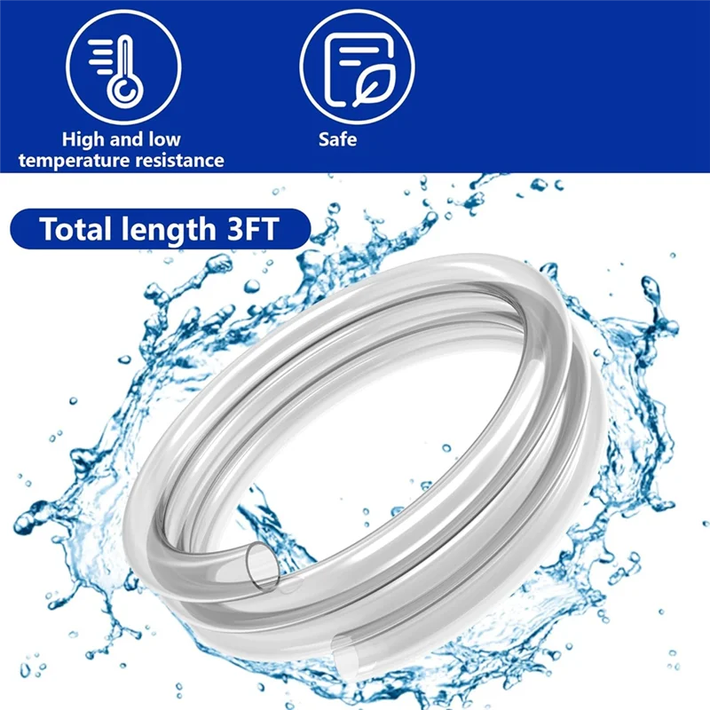 ABZV-AC Drain Pipe Replacement-Universal 2 Pack 3 Ft Air Conditioner Drain Hose Kit-Portable Leakproof