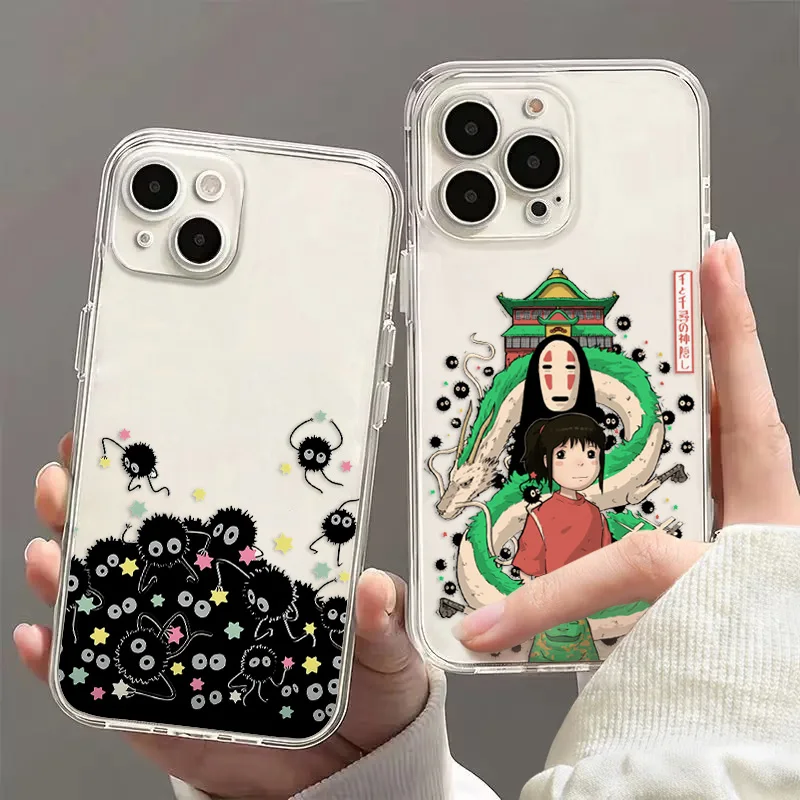 Lovely Soot Sprites Phone Case For S-SpiritedS AwayS Phone Case For Samsung S25 S24 S23 S22 S21 S20 S10 FE Note20 Plus Ultra 5G