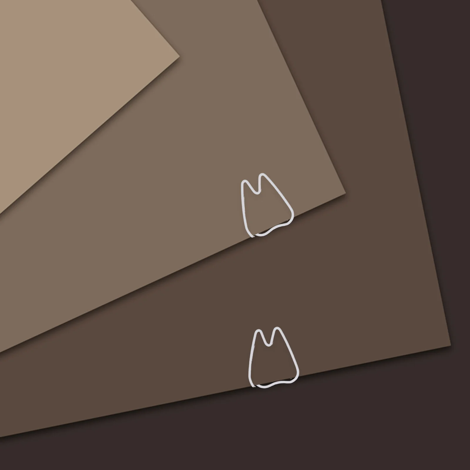 

100pcs Tooth Shaped Paper Cute White Metal Bookmarks Small Creative Page Marker Document Organizing School Office Supplies