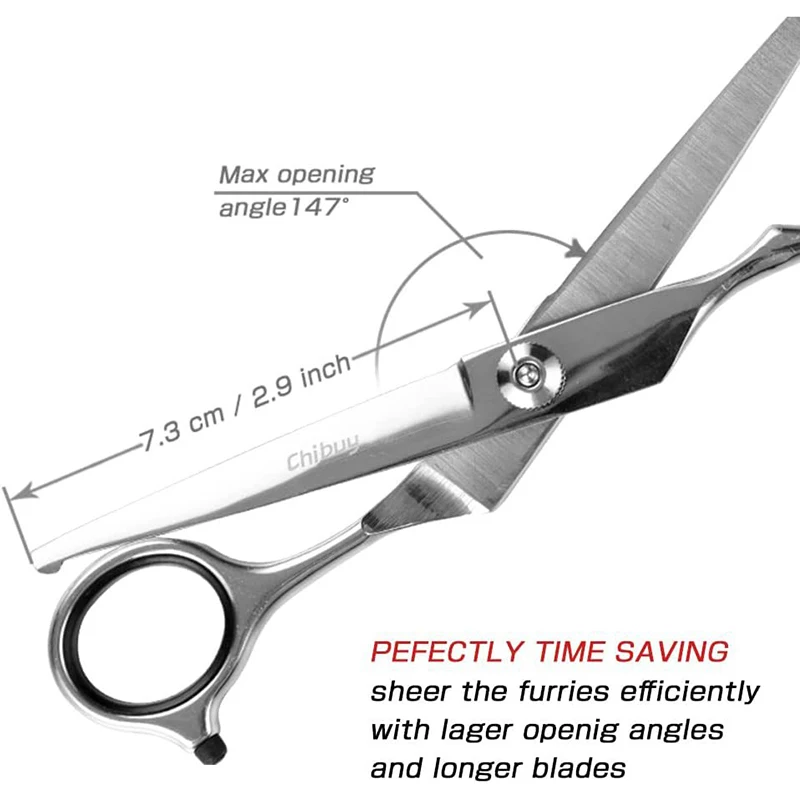 1PC Up Curved Pet Grooming Scissors Right And Left Hand Dog Grooming Hair Shears Professional Hairdressing Scissors