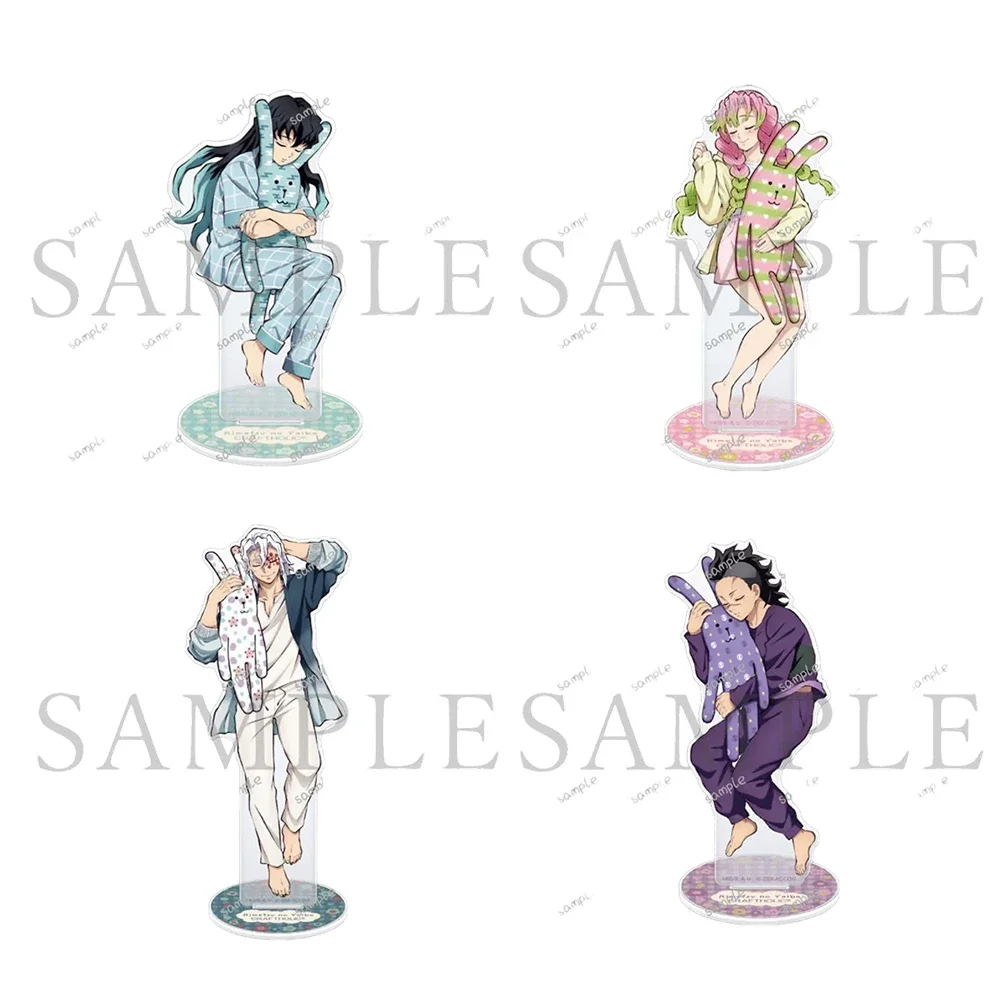 Game Kanroji Mitsuri Tokitou Muichirou Uzui Tengen Shinazugawa Genya Acrylic Stand Doll Anime Figure Model Cosplay Toy for Gift