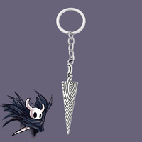Game Hollow Knight Metal Keychain Keyring Spike Shape Cosplay Costumes Pendant Interesting Key Ring Key Chain Accessories Gift