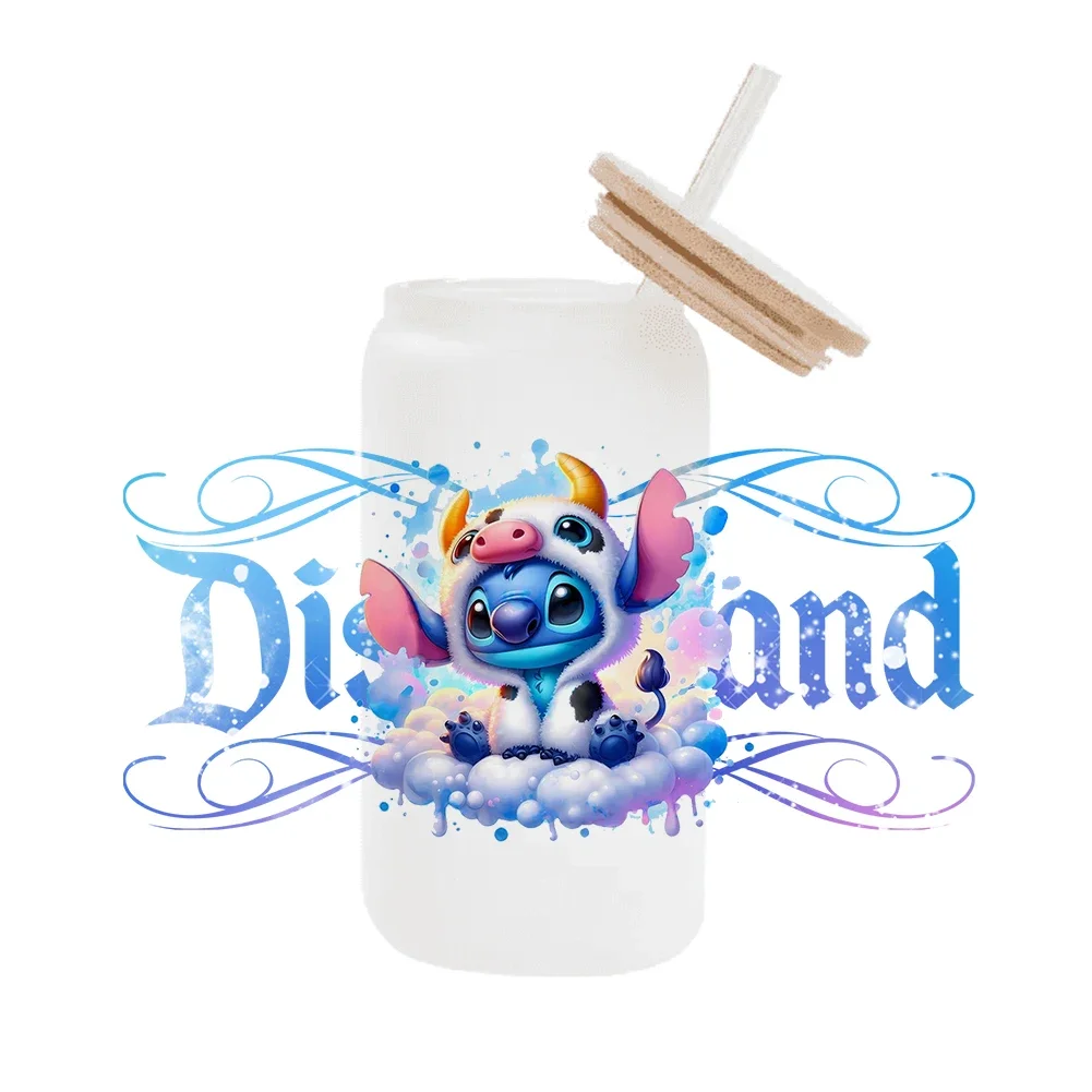 Stitch Disneyland DTF Sticker Cups Cool Personalize UV Wrap Transfer Sticker Custom Labels DIY Logo Selfadhesive Waterproof