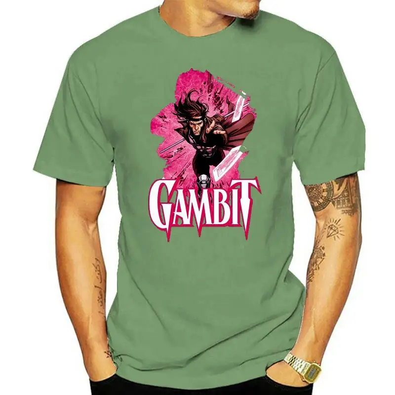 Fire-Dog-Custom Tees Men's Gambit X Men Poster O-Neck T-shirt DeepHeather 3D T Shirt Men Plus Size Cotton Tops Tee PLUS SIZE