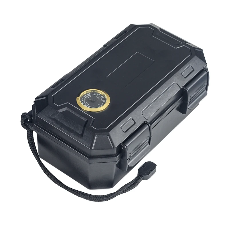 

Cigar Case Smoking Accessories ABS Plastic Portable Travel Cigar Ashtray Humidor Holder Storage Box Case With Hygrometer