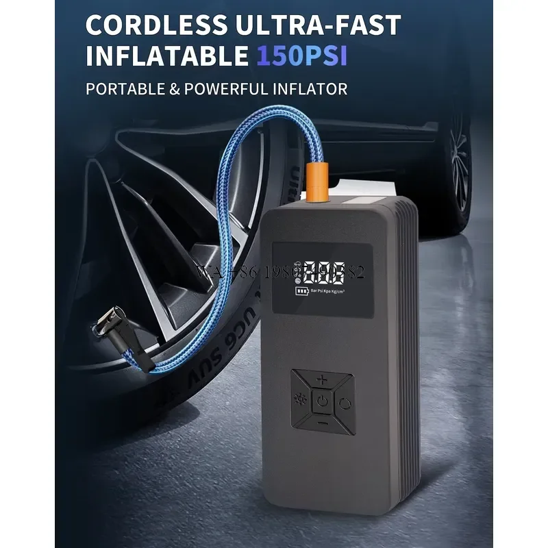 wmwmnu 8000mAh 15V Power Bank Car Jump Starter with LED Light and Tire Inflator Function Emergency Tools for Car and