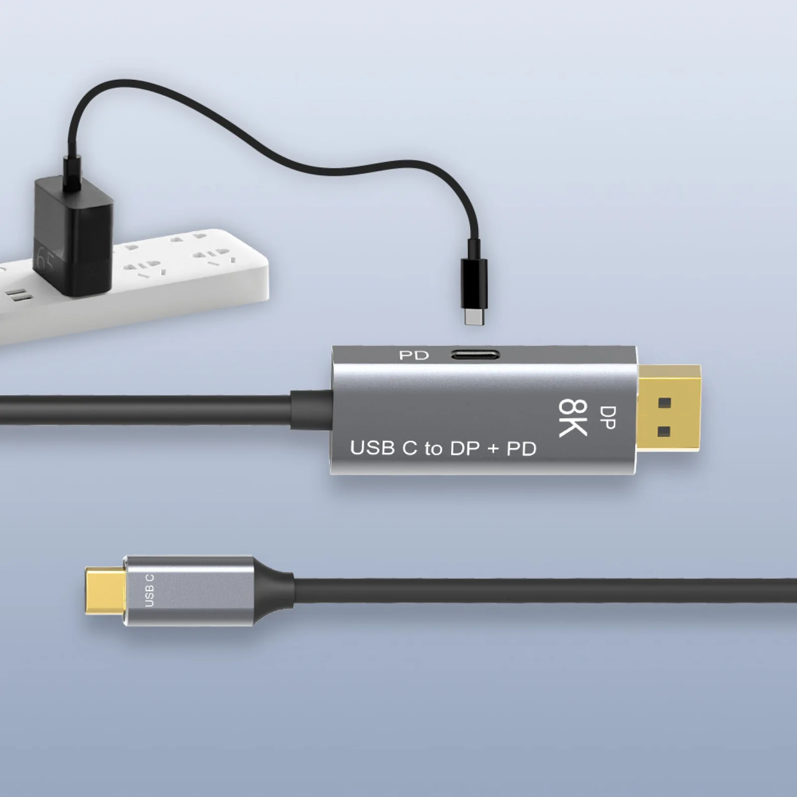 Type-C to DisplayPort 1.4 8K Cable With PD Charging 8K@60Hz 4K@144Hz USB-C to DP Bidirectional Conversion For Macbook Pro 2020