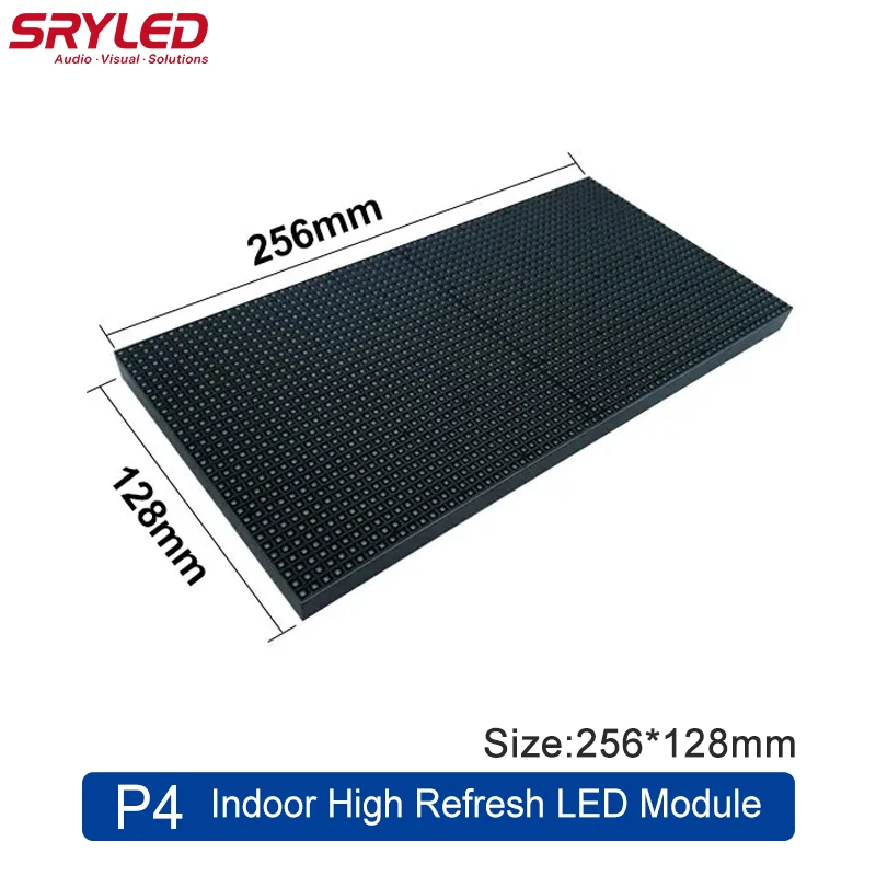 

P4 Indoor LED Matrix Panel Module SMD2121 256*128mm Full Color High Refresh 1/16scan Advertising Background Led Screen Module