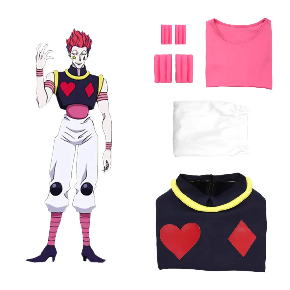 

Anime HUNTER×HUNTER Hisoka Cosplay Uniform Vest Pants Outfits Halloween Cosplay Costumes