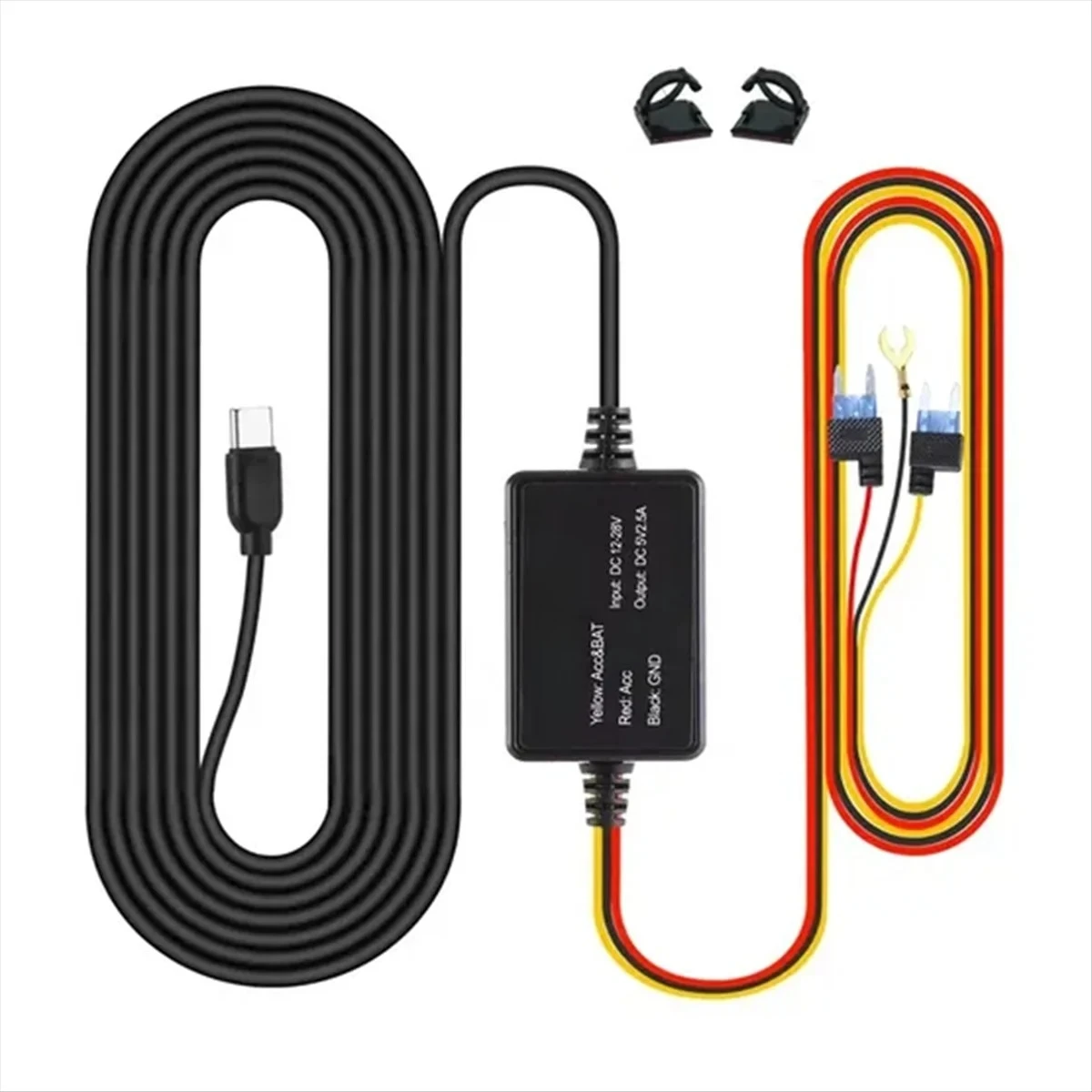 

Для 70mai Hardwire Kit UP03 Только порт Type-C для 70mai A810 X200 Omni M500 24H Монитор парковки Линия питания (A)