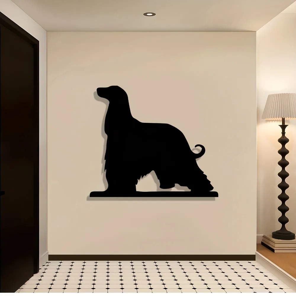 Wrought Iron Afghan Hound Pet Memorial Metal Wall Art Personalized Name Garden Marker Grieving Gift Sculpture Plaque