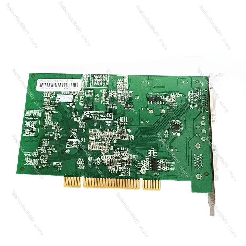 PCI graphics card FX5500 256MB VGA+DVI+S terminal Supports split screen tractor monitoring, etc.