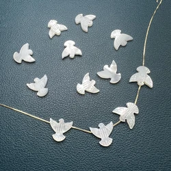 Natural White Sea Shell Peace Dove Beads Loose Gemstone For Jewelry Making DIY Necklace Bracelet Accessories