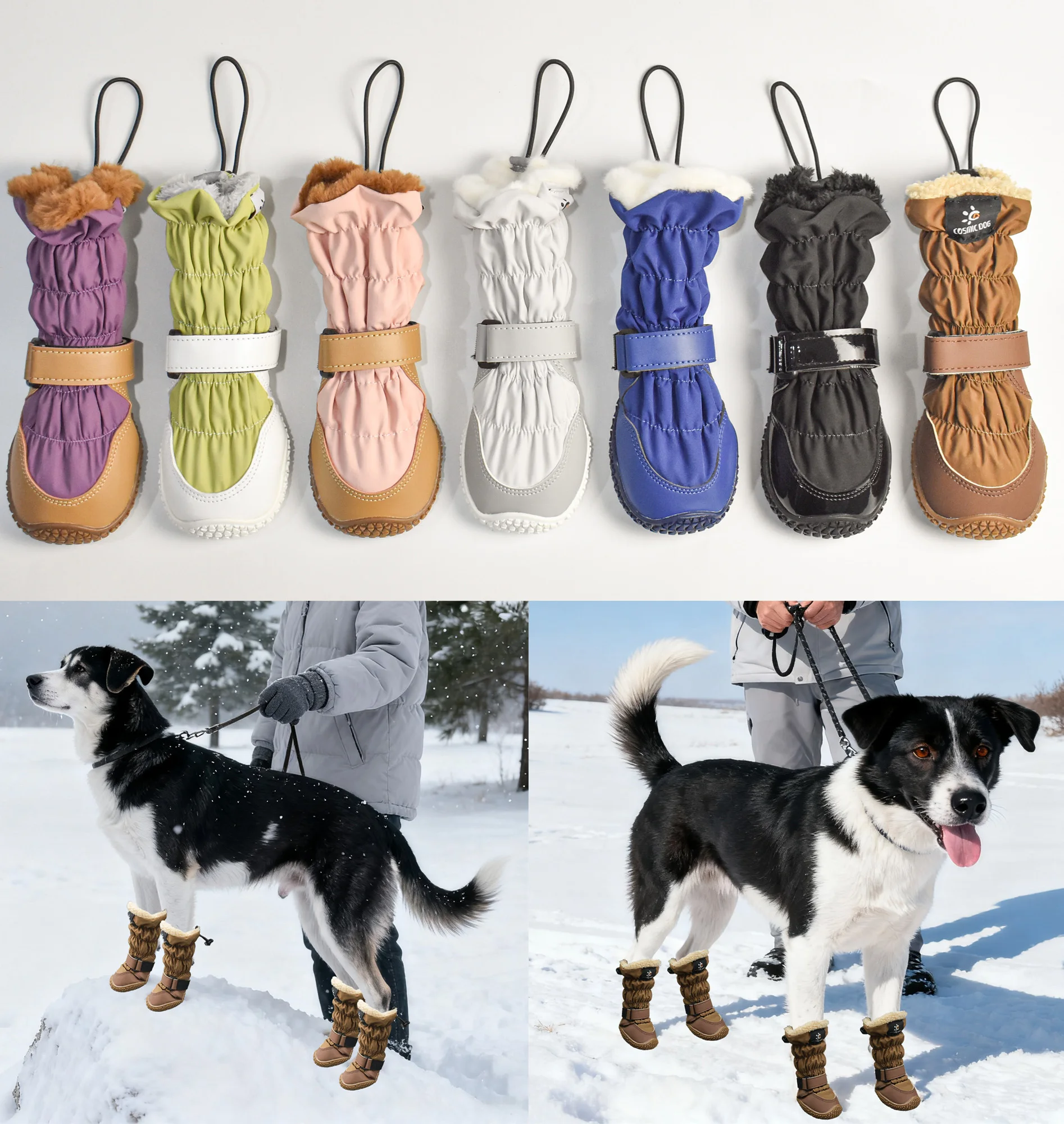 Winter Thermal Waterproof  Dog Shoes  Warm Antislip  for Small Large Dogs Pet Product
