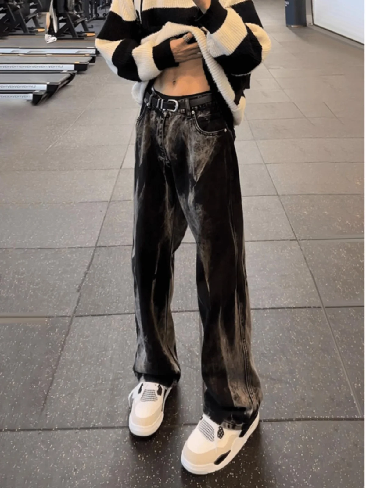 

Мужские джинсы American Sle Tie Dye, прямые, с легким расклешением, в стиле High Street, модные, брендовые, стройнящие брюки