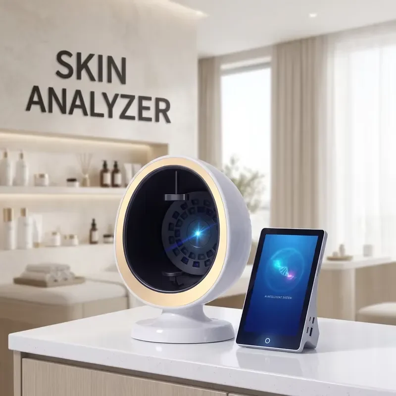 3D AI Face Scanner Skin Analyzer 8 Light AI Skin Analyzer Blackhead Depth Detection Skin Test Analyzer