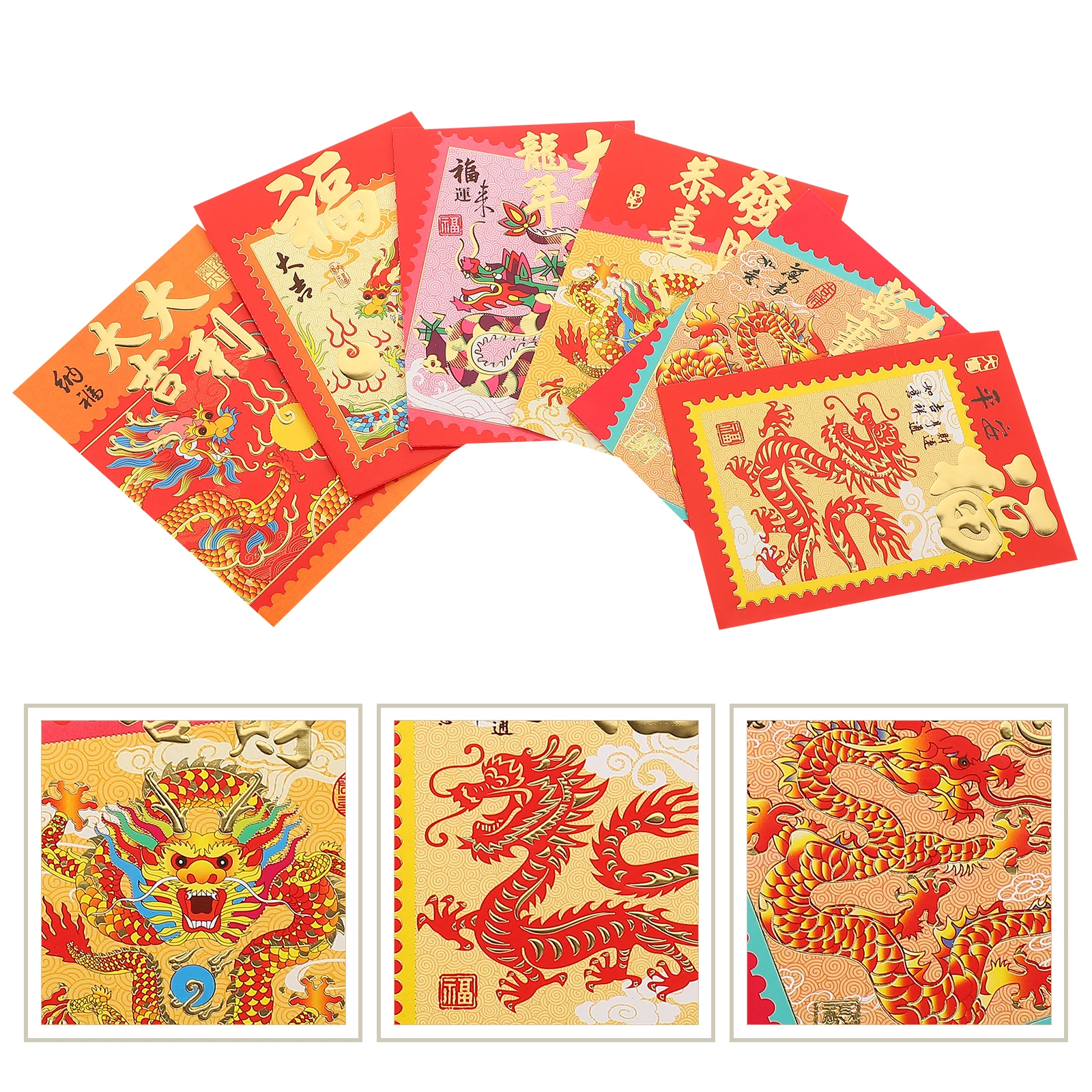 

30pcs Chinese Style Paper Red Envelopes Festival New Year Red Envelope Mixed Design Lucky Money Holders For Lunar Spring