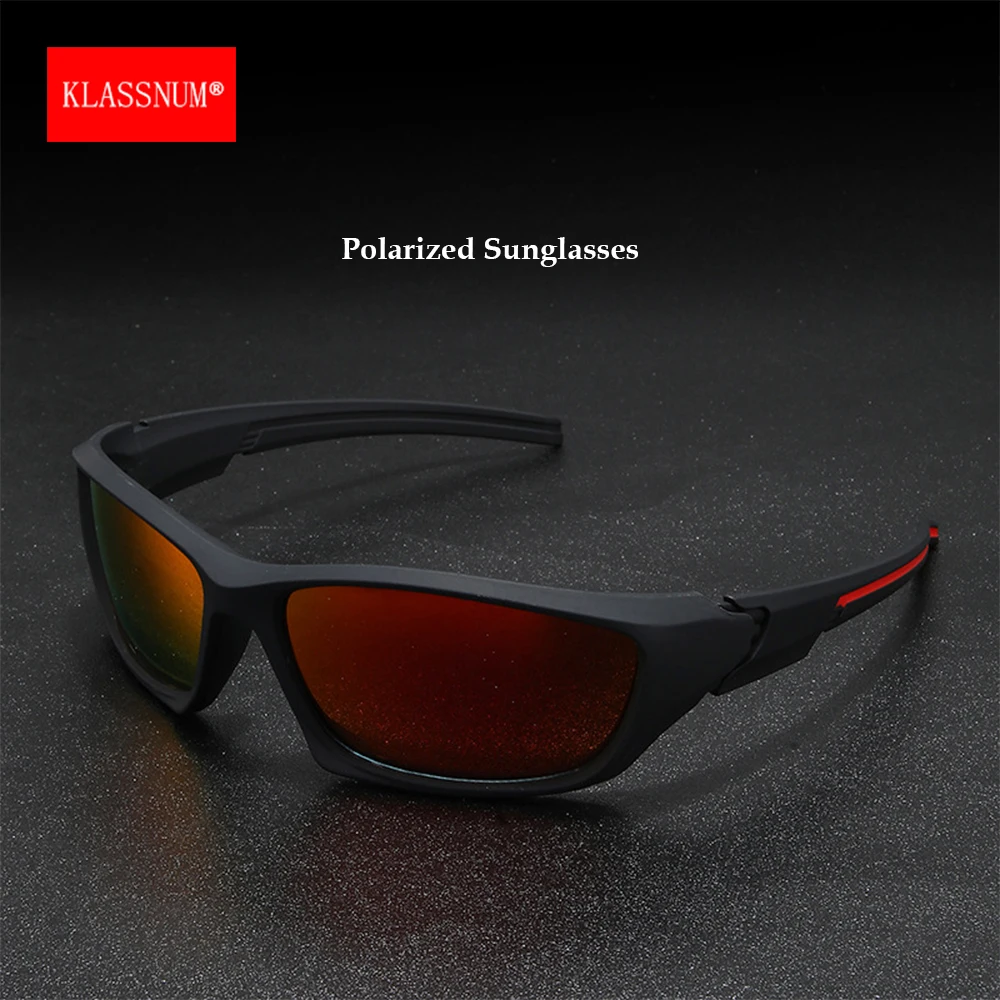 KLASSNUM Men Driving Fishing Anti Glare Driver Sun Glasses Polarized Sports Sunglasses Man's and Women's New Cycling Glasses